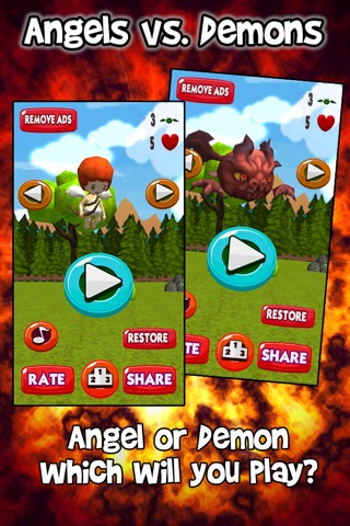Angels vs Demons – Good and Evil Battle For Flappy Souls Across Earth, Hell and Heaven screenshot 2