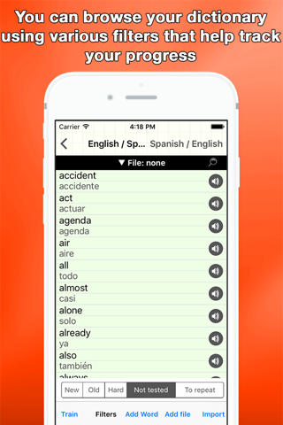 Vocab Lite - Learn and Improve Foreign Language Vocabulary screenshot 2