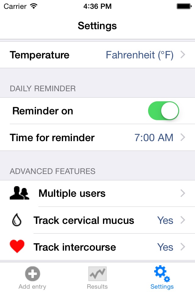 Ovulation temperature tracker screenshot 3