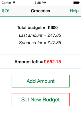 Groceries Budget Tracker screenshot 2
