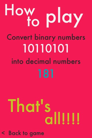 Binary - convert binary numbers into decimal numbers screenshot 2