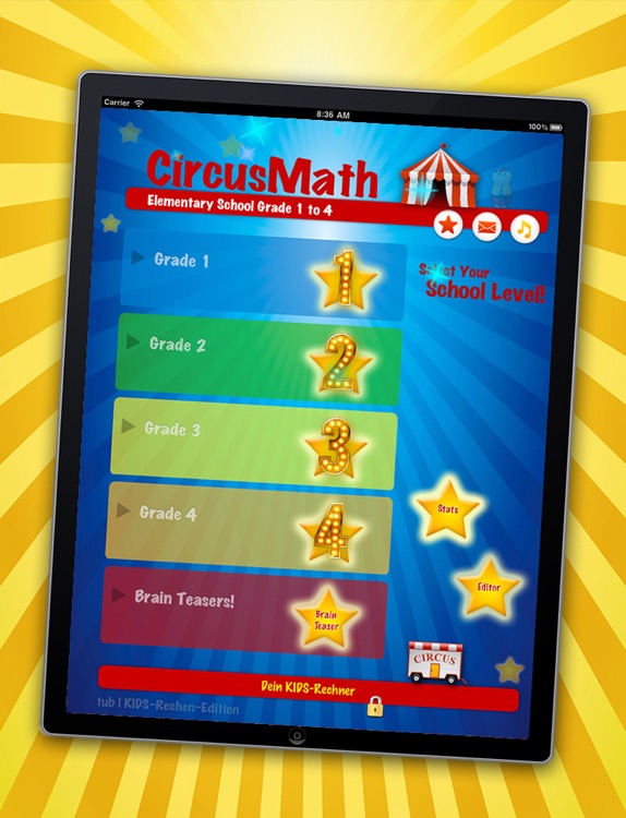 CircusMath – Mathematics for the Elementary School from Grade 1 up to Grade 4