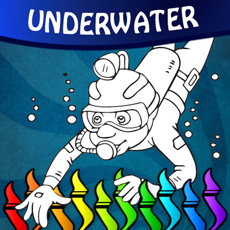 Activities of Underwater Coloring Book