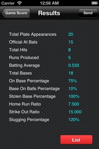 MyBaseball Batting Stats screenshot 2