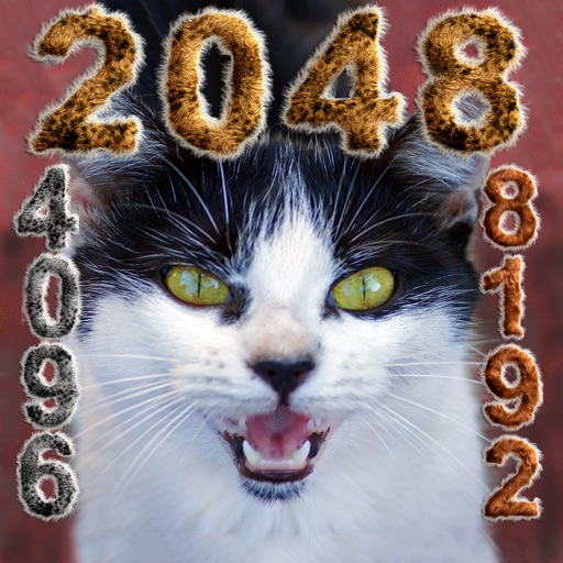 2048 Cats Deluxe - 4096 & 8192 Challenge for cats lovers with UNDO feature