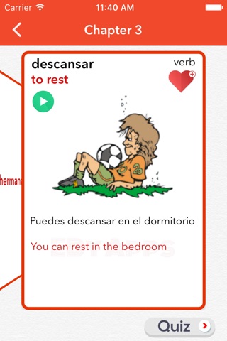 Spanish Vocabulary Flashcards - Memory Trainer screenshot 2