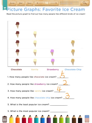 Kids Math:Graphs&Data Worksheets(Grade1) screenshot 3