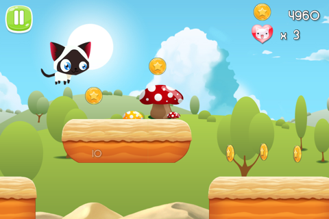 A Kitty Cat vs Puppies Run-ing Jump-ing Game screenshot 3