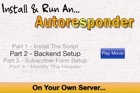 Install & Run An Autoresponder On Your Webspace screenshot 2