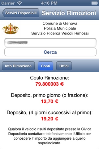 Servizi Web Comune di Genova screenshot 2