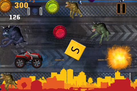 Abaiser Monster Trucks Vs Zombies: Free Words War Game screenshot 3