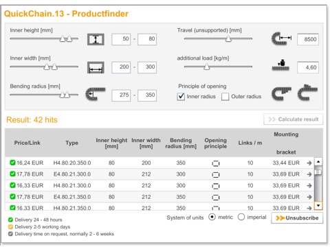 e-chain® product finder (13 m) screenshot 2