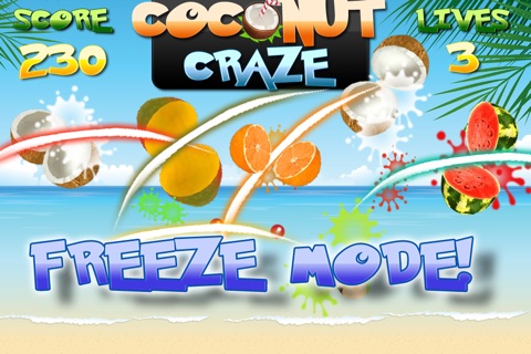 Coconut Craze - Fruit Slice Game In Caribbean screenshot 2