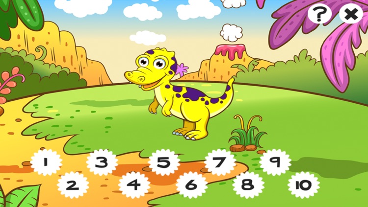 123 A Dinosaurs Counting Game for Children: Learn to count the numbers 1-10 with endangered animals