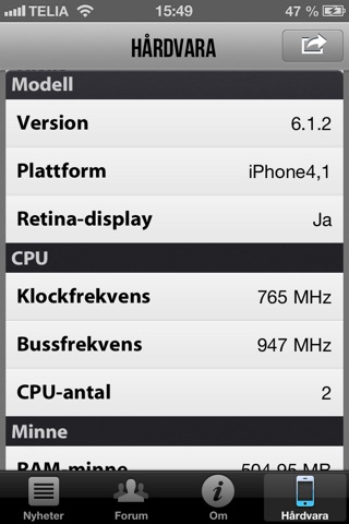 Info Forum för iPhone screenshot 3