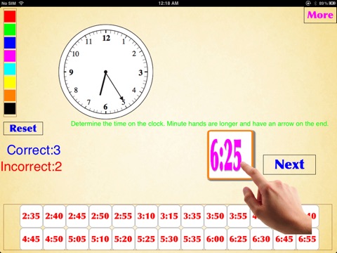 Kids Time Test,(age 6-8) screenshot 4