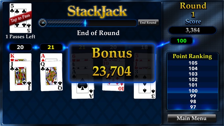 StackJack Free: Blackjack Meets Solitaire in an Arcade Casino Card Game