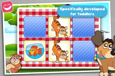 Memo Game Pets Cartoon - for kids young childrens screenshot 4
