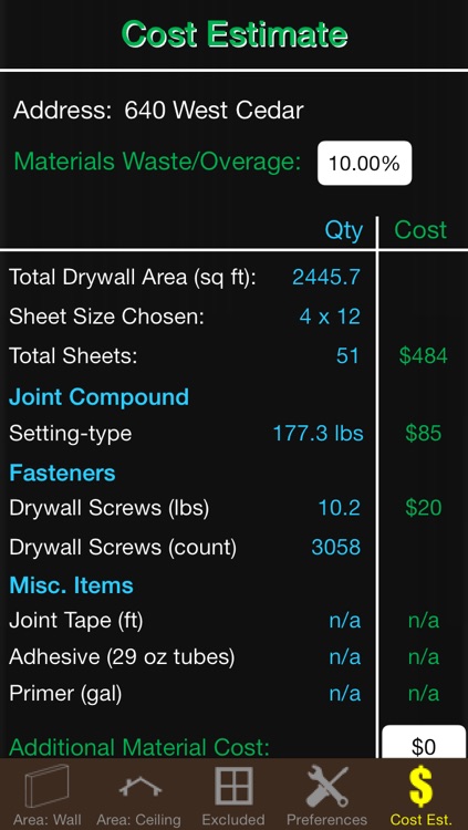 Drywall Calc Elite - Industry leading drywall cost and material calculator
