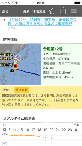 お天気モニタ - 天気予報・気象情報をまと... screenshot1