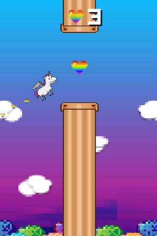 Happy Flappy Unicorn - My Fun Free Pony Flying Game screenshot 2