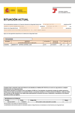 Seg-Social Consultas,Certificados e Informes screenshot 2