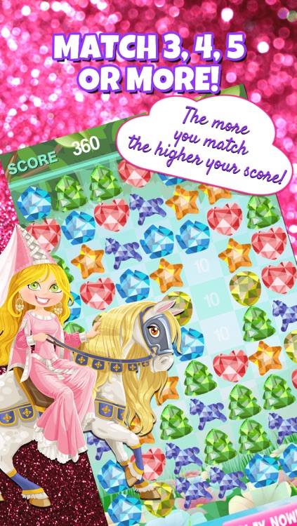 Princess Pony Match - FREE Jewel Matching Game