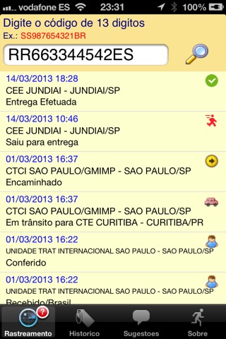 Correios screenshot 2