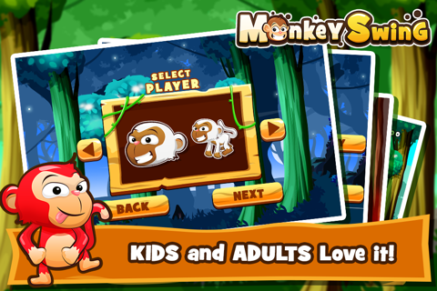 Multiplayer Monkey Swing Game - Free Cute Kids App screenshot 3