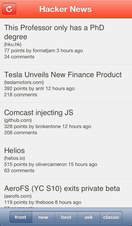 Hacker News App