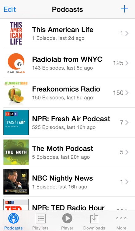 PodCruncher podcast app - Player and manager for podcasts
