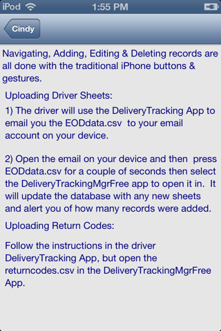Delivery End Of Day Manager Free screenshot 2