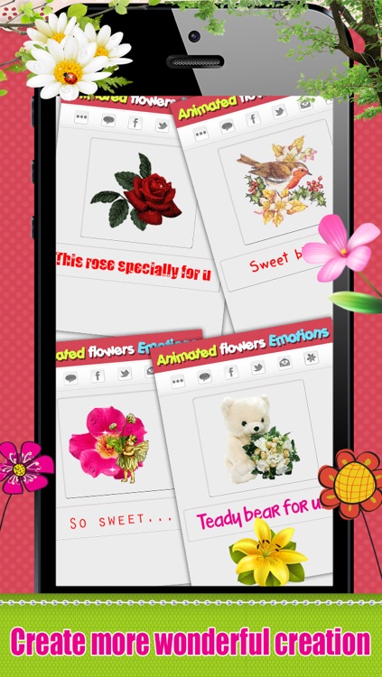 Emoji Flowers -  3D Animated Flower Emoticons screenshot-4