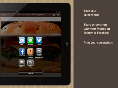 Screenshoter HD - capture screen of the remote Mac and PC screenshot 2