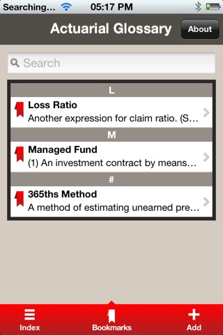 Actuarial Glossary screenshot 2