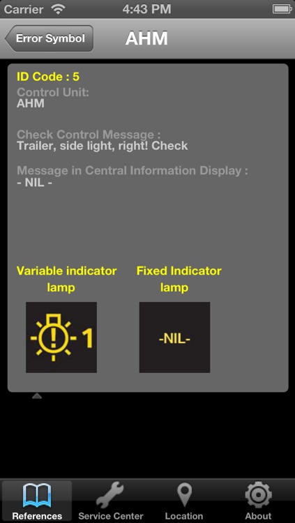 WARNING LIGHT FOR BMW CARS