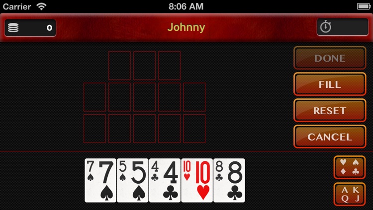 Chinese Open Face Poker