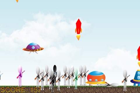 Rockets and UFO's  - Cute flappy style for cookie kids screenshot 2
