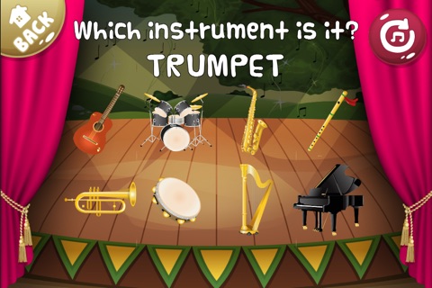 Learn Instruments Free by ABC Baby - Memorize Sounds and Names of Popular Instruments - 4 in 1 Game for Preschool Kids screenshot 4