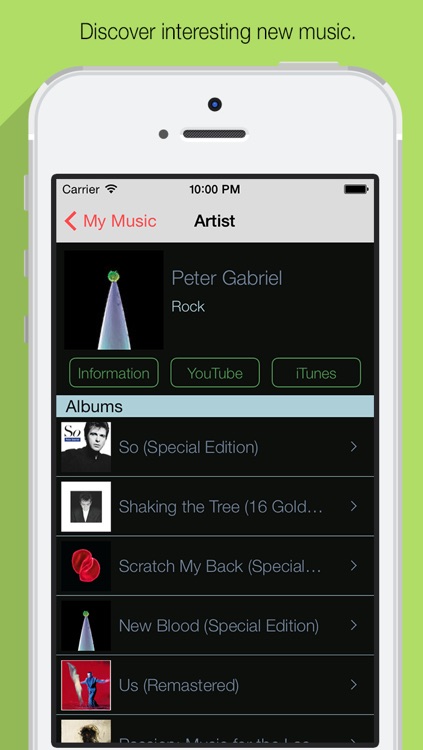 My Music - Your list of favorite artists, and bands.