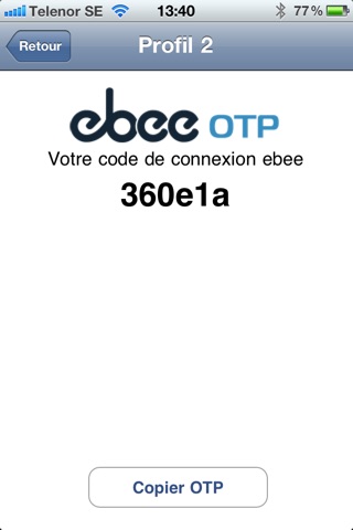 ebeeOTP screenshot 2