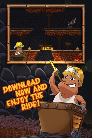 Gold Miner Rail Craft Ride: Pitfall Survival screenshot 3