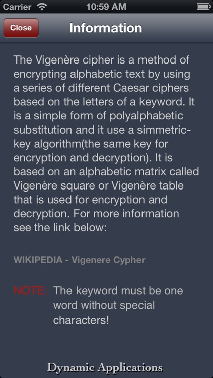 Vigenere Cipher