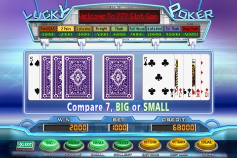 777 Poker Slot Machine 5PK screenshot 4