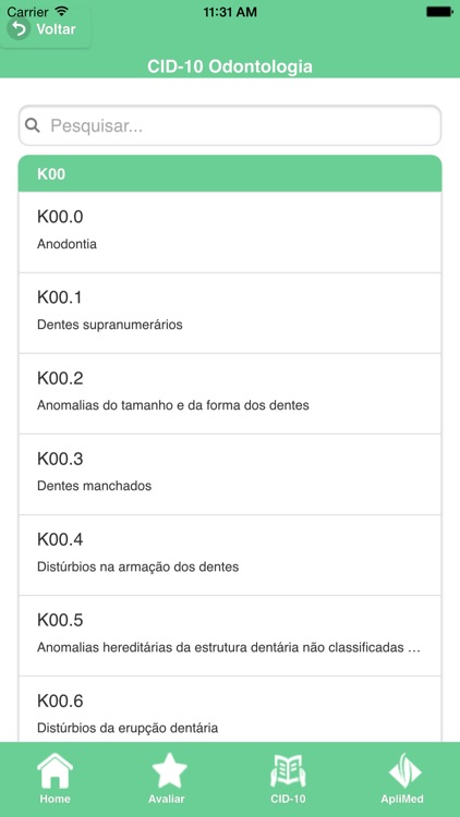 CID-10 Odontologia