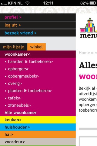 Uitzetlijstje.nl screenshot 2