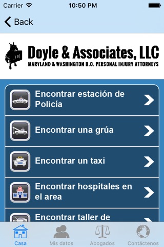 Doyle & Associates Aplicacion de accidente screenshot 3
