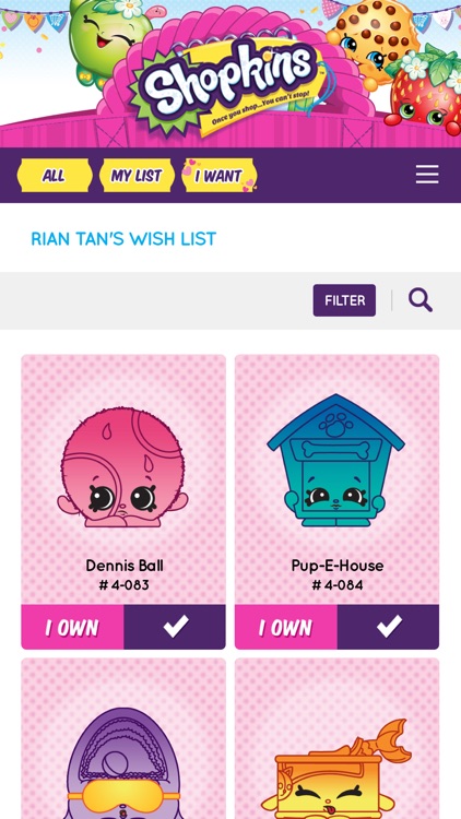 My Shopkins List!