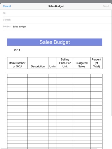 Seller Budget screenshot 2