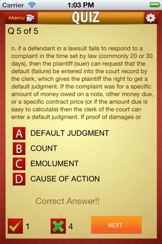 Legal Dictionary & Challenger Quiz screenshot 3